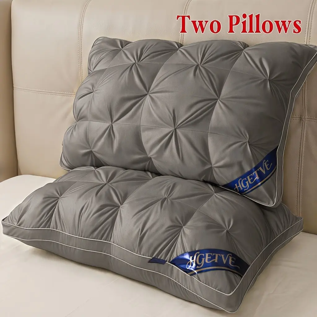 1/2/4pcs Premium Quality Pillows for Luxury Hotels, Soft Support Sleep Pillow, Breathable Pillowcase, Elastic And Fluffy Pillow Core, Eases Neck Strain, Works for All Sleep Styles, Cool And Comfortable, Easy to Clean, King/Queen Size, Holiday Gifts