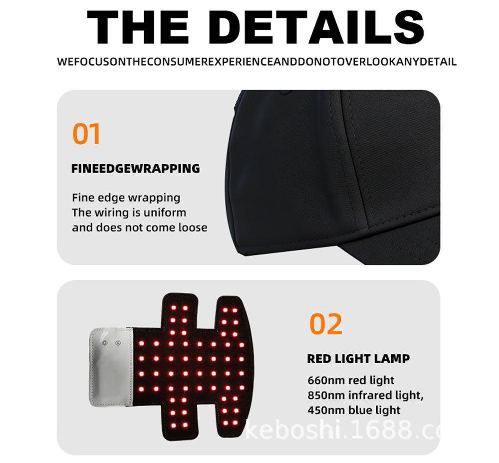 Laser Hair Growth Cap, Help Reduce Shedding & Support Thicker Hair| 3 Lasers & LEDs Full-Scalp Red Light Therapy, Blue Light Scalp Care, Wireless & Portable