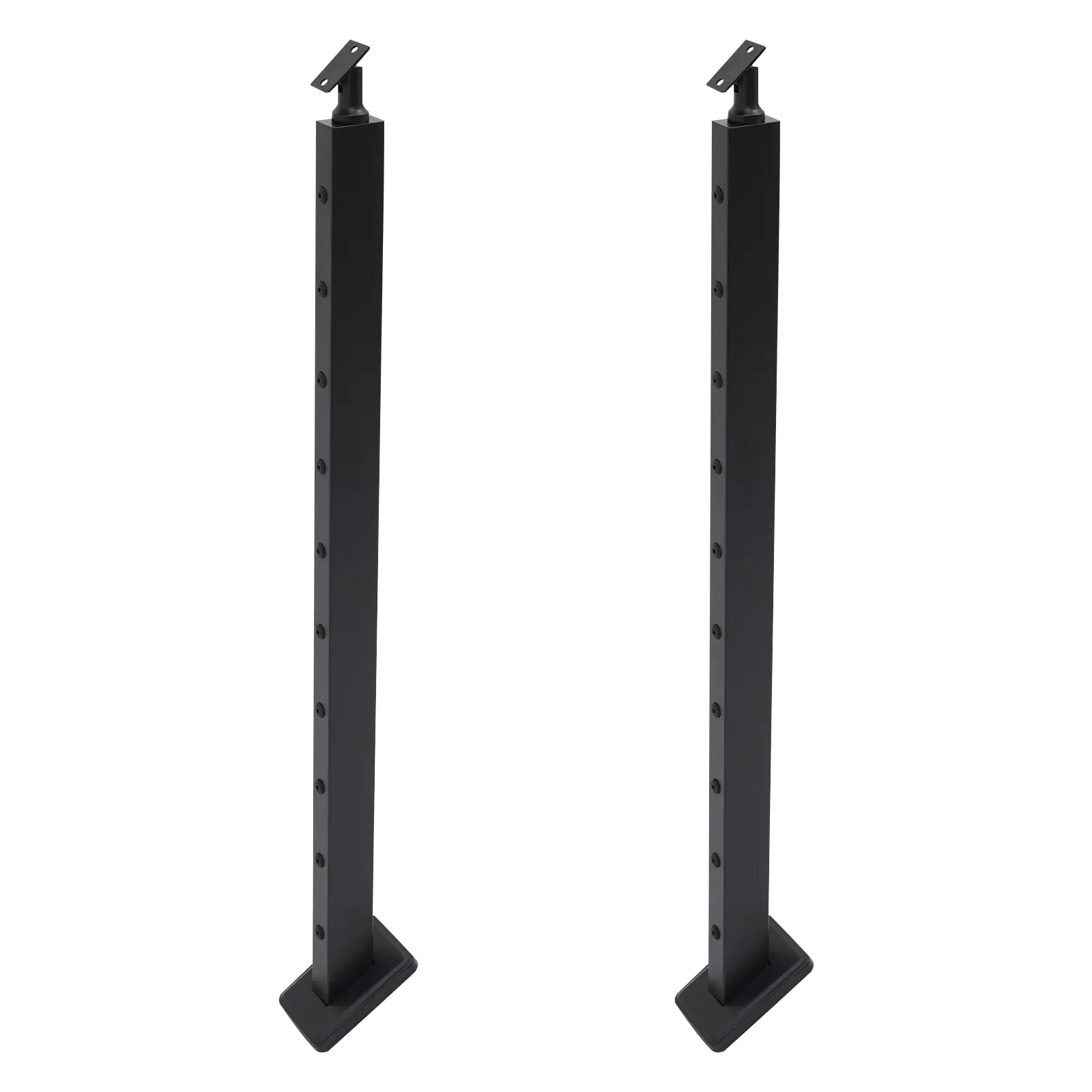 304 Stainless Steel Cable Railing Posts (2-Pack, 89cm Black Floor Mount) – Indoors/Outdoors Use for Decks, Stairs