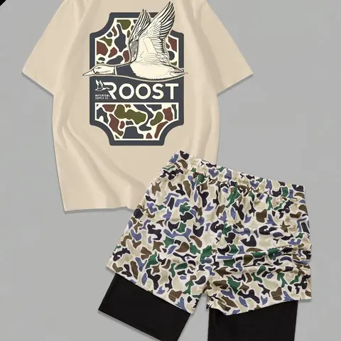 Fashion Men's Casual Summer Clothing, Comfortable Camouflage Print Shorts, Ideal for Daily Wear and Travel, Trendy Men's Fashion, Bottom Shorts