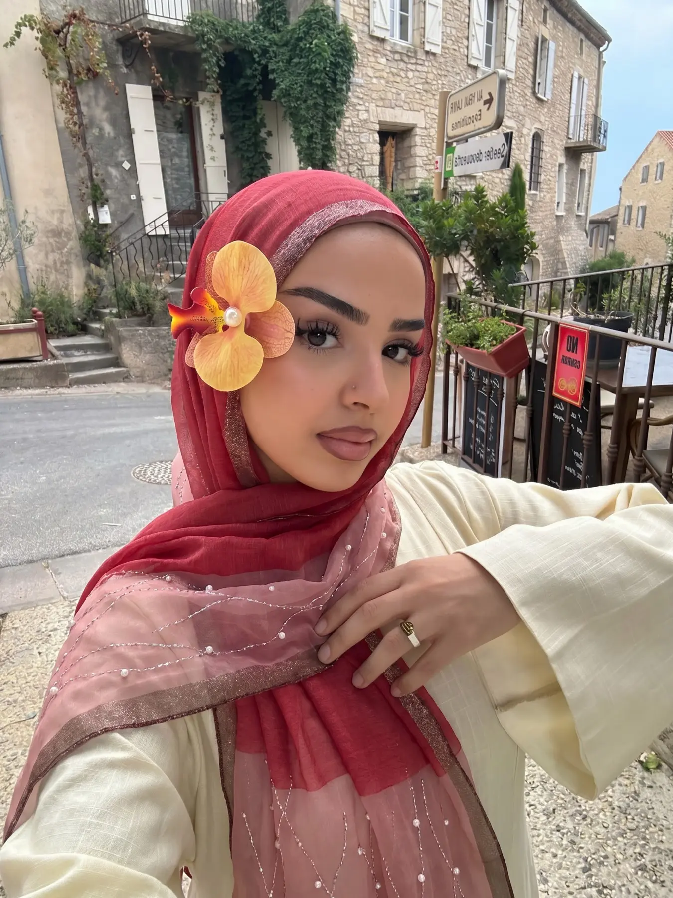 Boho Style Threaded Rhinestone Long Scarf, Women's Summer Daily Travel Vacation Sun Protection Lightweight Breathable Hijab, All-Season Fashion Accessory