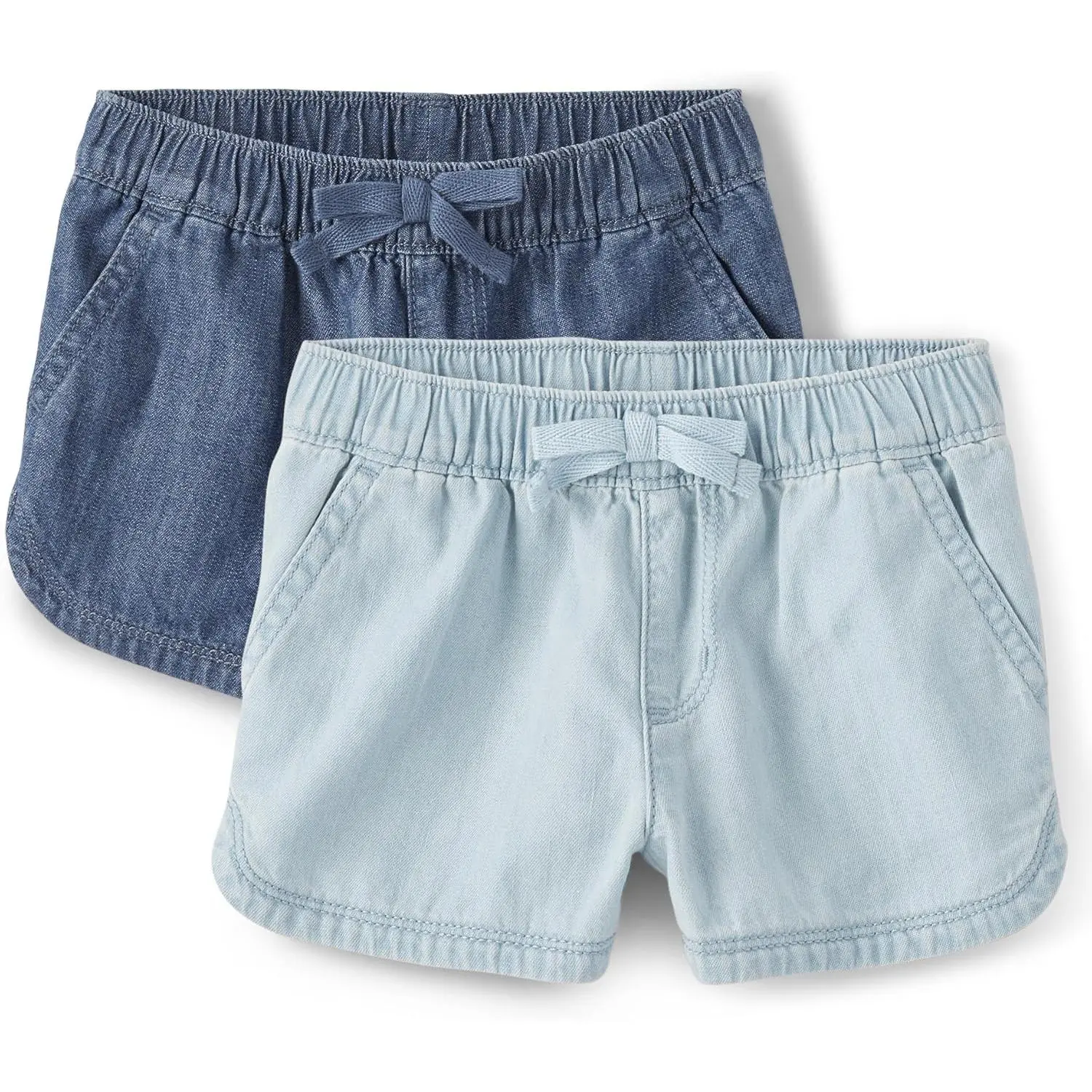The Children's Place Baby Girls' and Toddler Pull on Chambray Shorts New model
