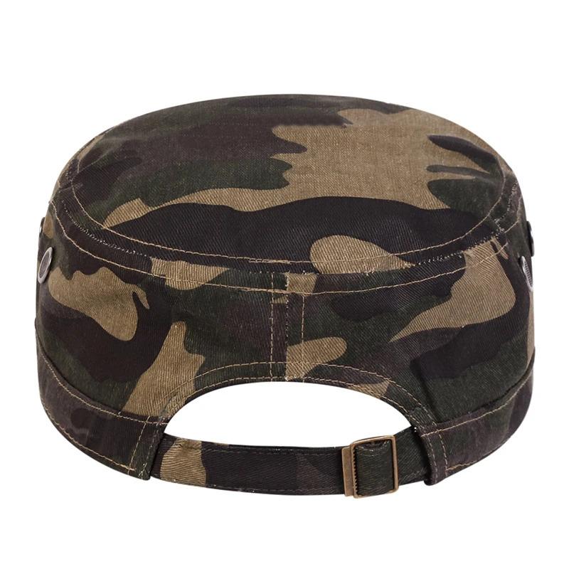 Unisex Camouflage With Pores Series Flat Top Baseball Caps Spring Autumn Sailor Hats Men Flat Top Captain Military Caps