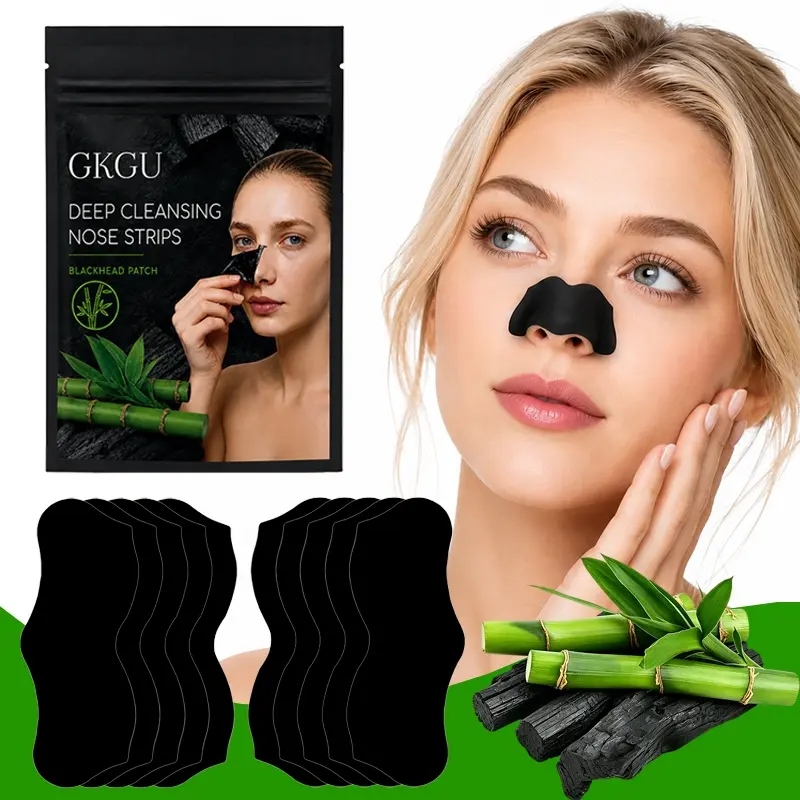 26pcs blackhead removing nose mask - bamboo charcoal nose mask, deep cleaning for men and women, pore dredging, whitehead removing and oil controlling, T-zone nursing tear off facial mask