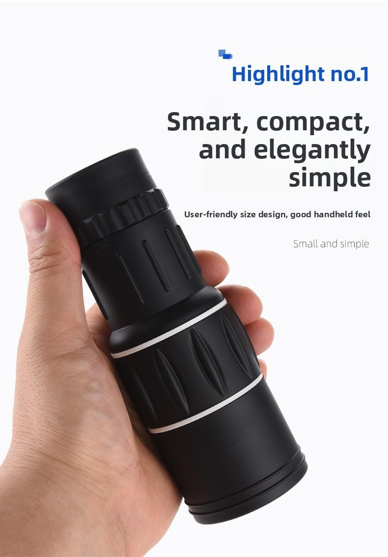 Outdoor Portable 16X52 Monocular Telescope High Magnification HD Low-Light Night Vision Mobile Phone Camera Telescope