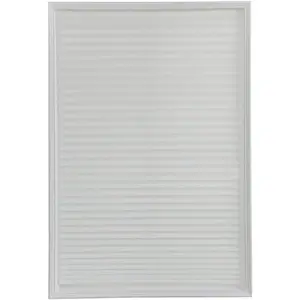 Vertical Pleated Temporary Blinds No Drilling Self Adhesive Easy to Install Window Roller Blinds for Bathroom Kitchen Living Room Office, White 60*150cm