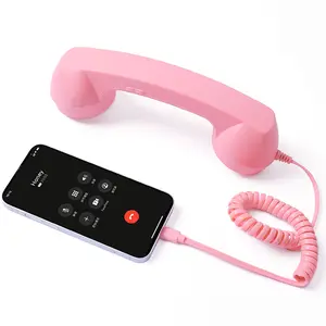 Wired Type-C Mobile Calls Telephones Receiver Antique Style Call Accessory  usb   Plug Play Clear Calls Handset Headset Companion