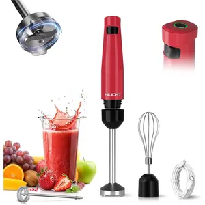 Cordless Hand Blender, 12V Rechargeable Immersion Blender with Brushless Motor, 60+ Bowls per Charge, 2-Blade, Auto Lock, Whisk & Frother for Soup, Smoothies, Baby Food