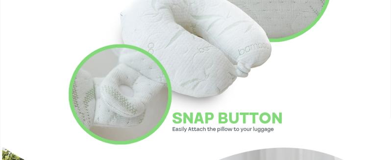 White Rayon Derived from Bamboo Neck Pillow, Travel Pillows for Airplanes, Best Rated Travel Pillows with Cooling Memory Foam, Neck Pillows for Sleeping Travel, Airplane Headrest Pillow