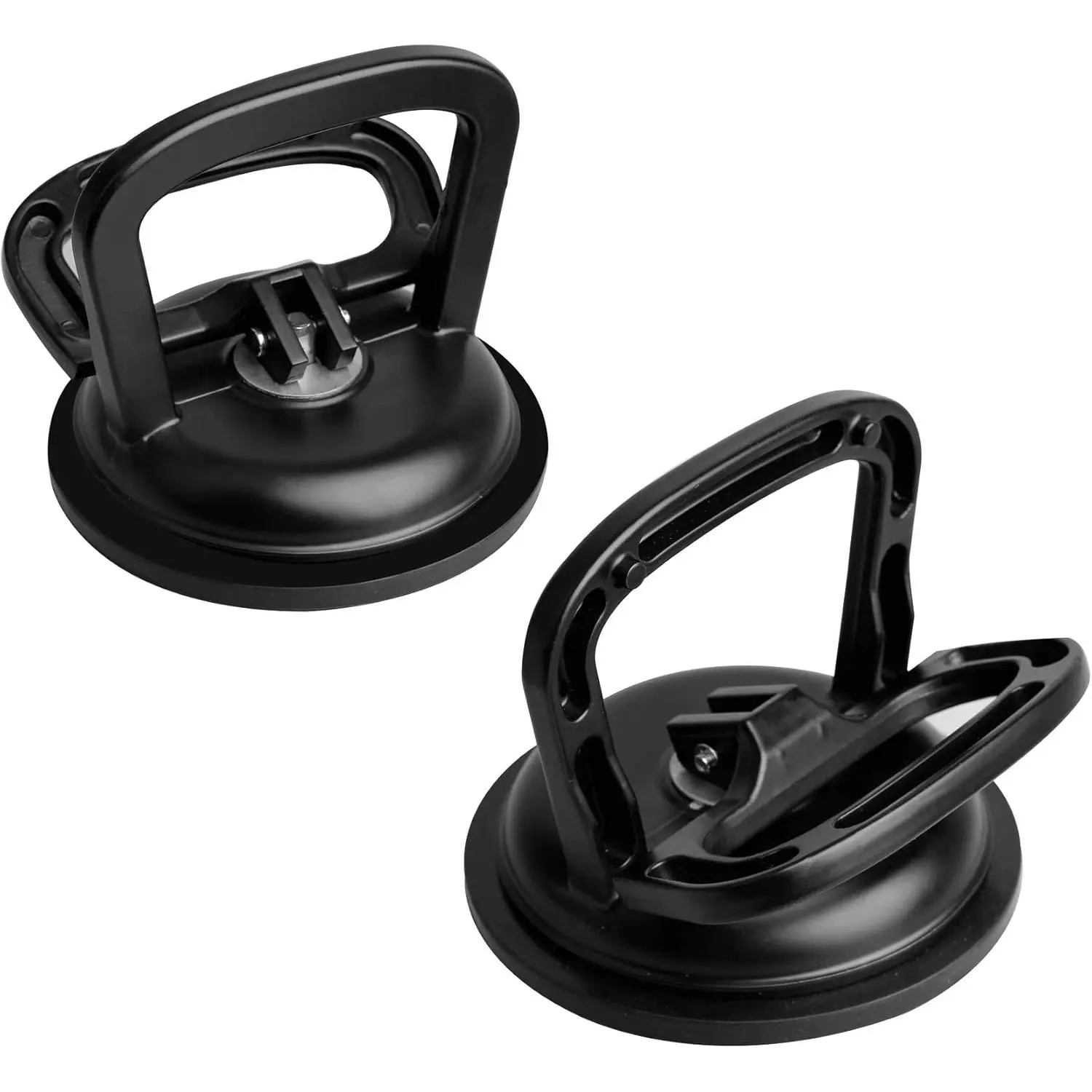 FCHO Suction Cup Duty Aluminum Vacuum Handle Holder Duty Galss Lifting/Tile Suction Cup Lifter/Moving/Pad for Lifting (Black, 2Pack)