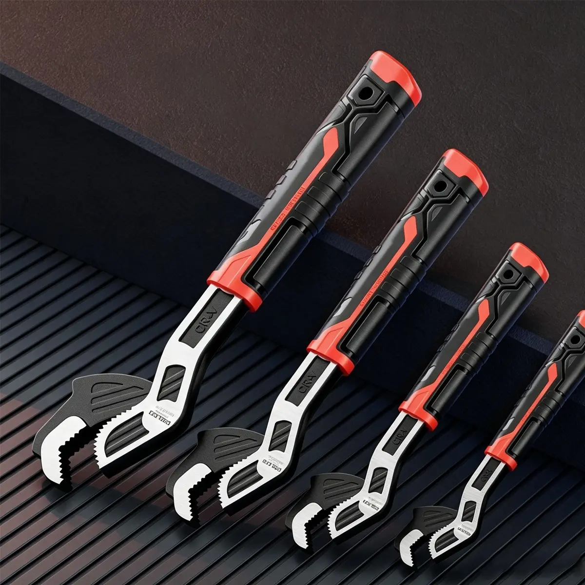 Industrial Multi-Functional Self-Locking Pipe Wrench Tool, Adjustable Plumbing and Nut Wrench, Quick Grip Pipe Wrench, Multifunctional Wrench