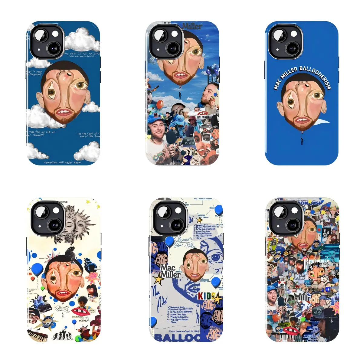 Mac Miller Balloonerism Phone Case, Album Art Shockproof Protective Cover, Compatible with iPhone 11–17 Pro Max/Plus Series and Samsung Galaxy S23–S25 Series