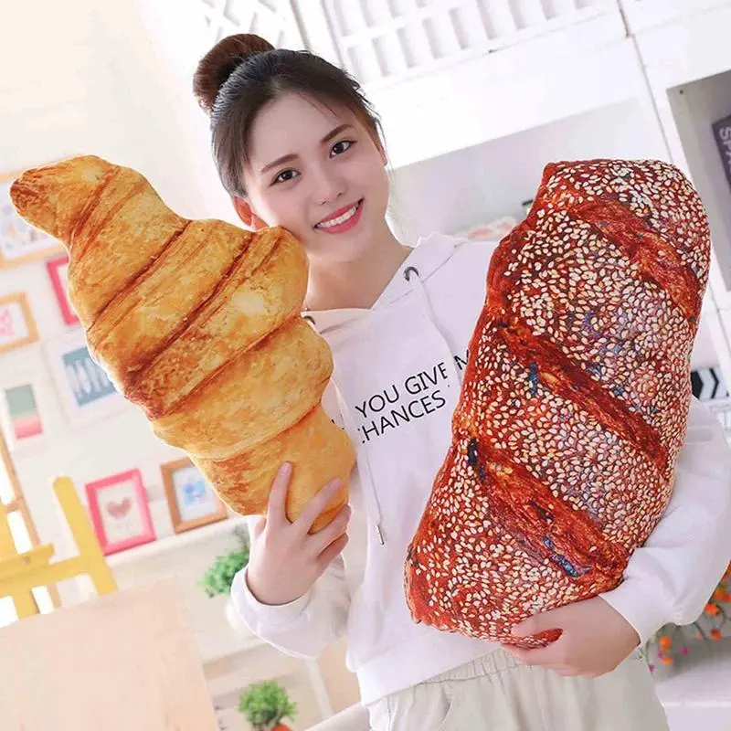 Creative Simulational Plush Bread Burger Shape Pillow Funny Food Nap Pillow And Cushion Kids Toy Birthday Gift 50cm/55cm