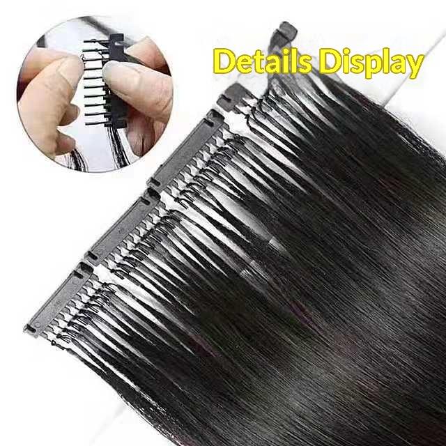 Custom 6D Hair Extensions Real Hair Seamless Hair Extensions Clip-in Hair Extensions 6D Hair Extensions