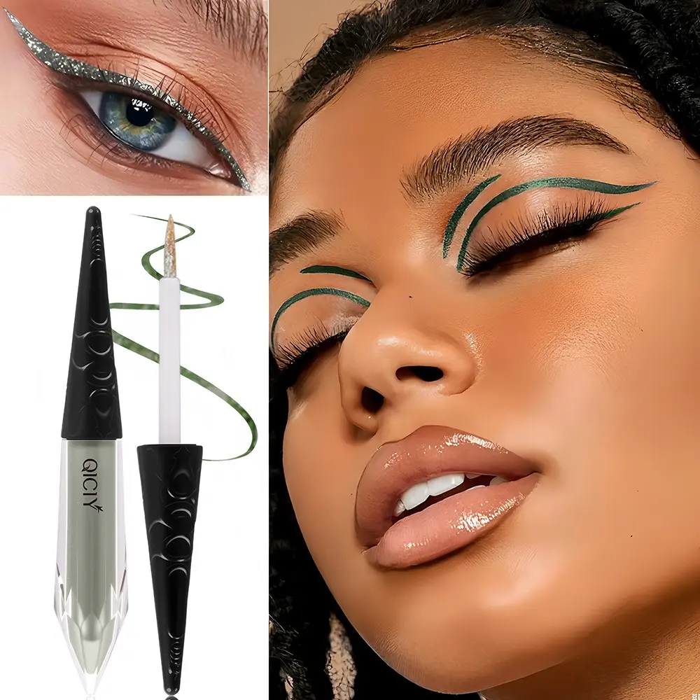 Diamond shimmer eyeliner, waterproof eyeshadow, silver, rose gold glitter eyeliner, makeup cosmetics