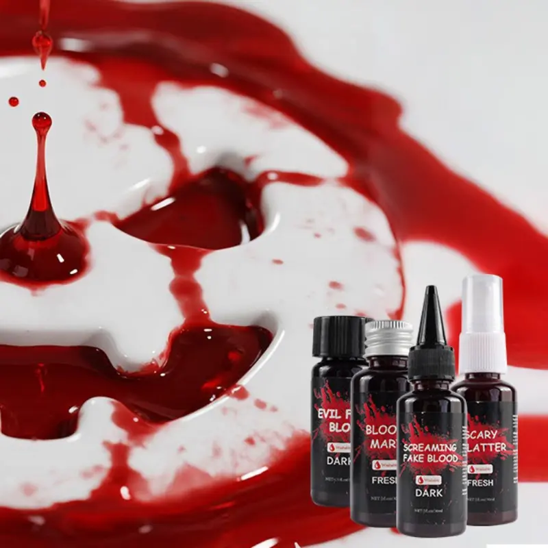 1set Halloween fake plasma simulation makeup props, vampire zombie artificial plasma cosplay fake blood party props