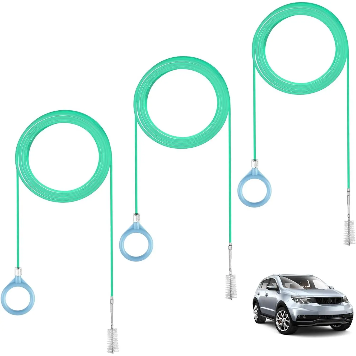 3 count Sunroof Drain Cleaning Tool, 120 Inch Long Flexible Tube Kit | Auto Sunroof Cleaning Brush. Drain Brush Pipe Cleaners. Ideal for  Sunroof Windshield Wiper Drain Hole