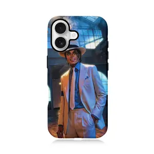 Michael Jackson King of Pop Phone Case, Trendy Pop Art Protective Cover, Shockproof Anti-Slip Slim Fit Fashion Accessory for iPhone 17 16 15 14 13 12 11 Pro Max, Classic Music Celebrity Stylish Case for Daily Use & Outdoor