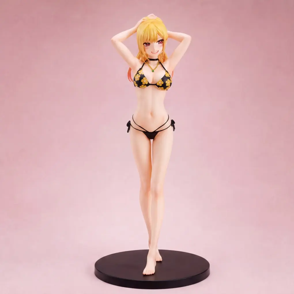 Kotoko Umi Swimsuit Figure, Gradient High Ponytail, Flower Bikini, Detailed Accessories, Transparent Lace Base, PVC Material, Collectible Figure Decor, Collectible Figurine