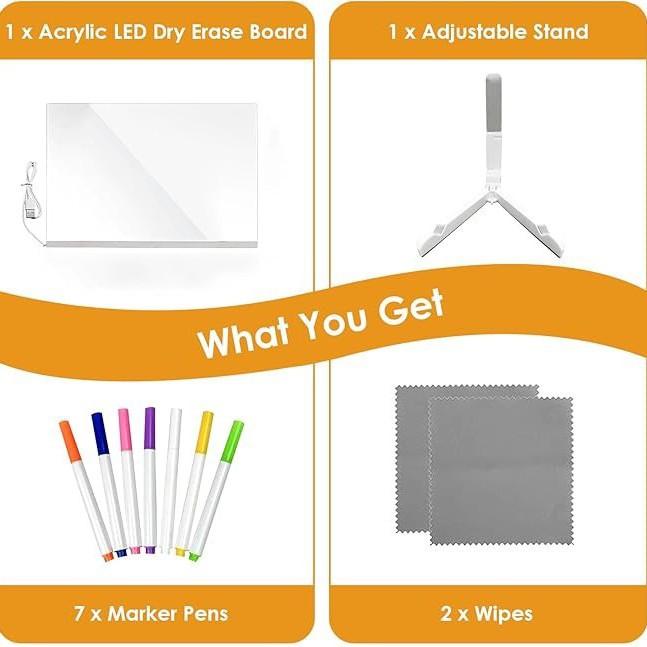 Luminous Drawing Board Graffiti Message Board Fluorescent Board Stall Advertisement Display Board Christmas Children Toy