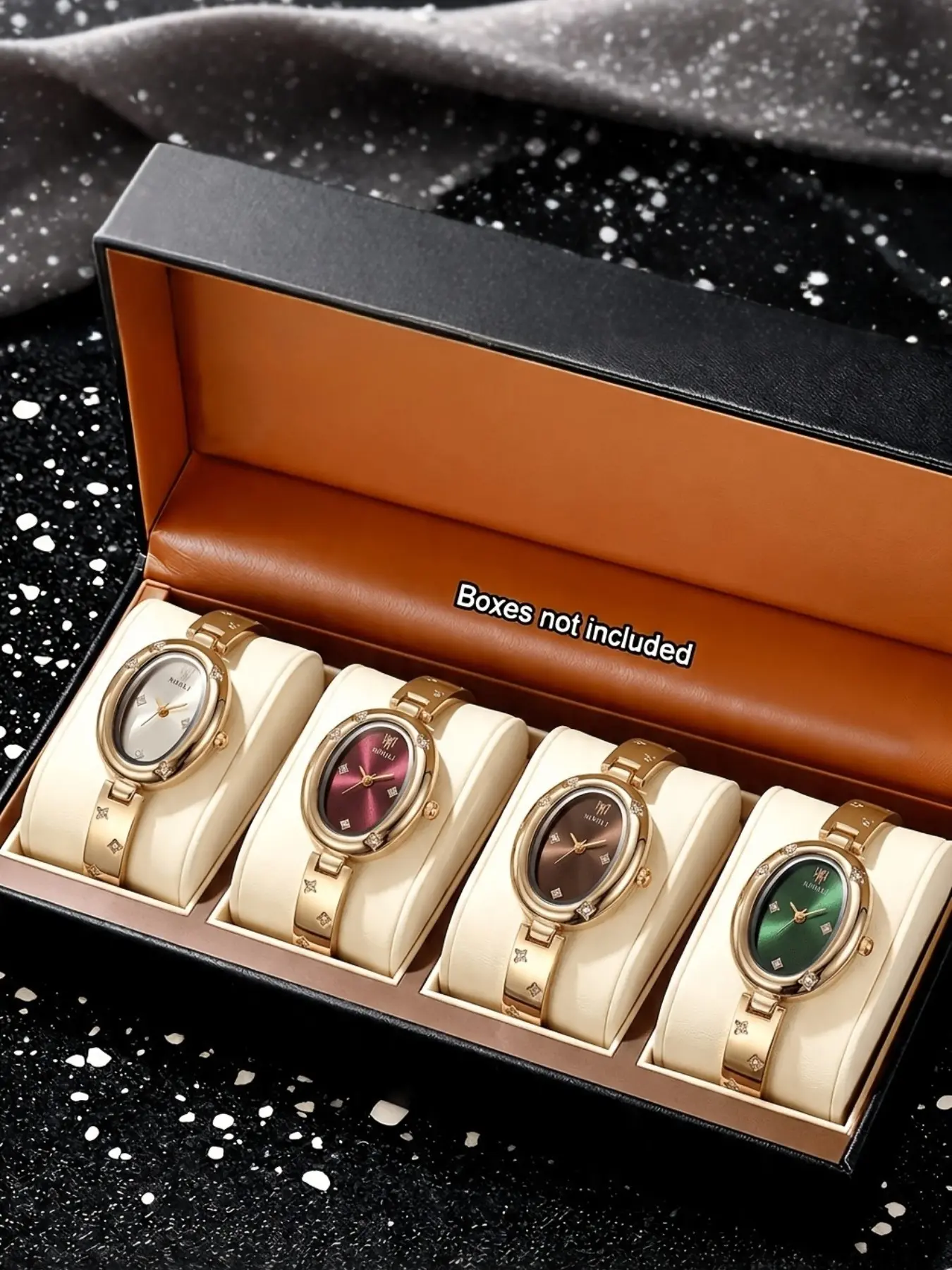 4pcs Women's Quartz Watch Set, Elegant Design with Case, Perfect Gift for Anniversaries, Birthdays, Valentine's Day