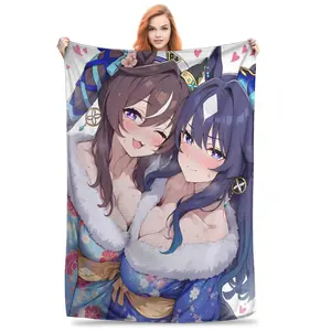 Uma Musume Pretty Derby Flannel Blanket – Soft Cozy Throw for Sofa, Outdoor, and Lightweight Use