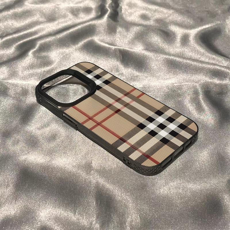 Creative Simple Plaid Frosted Shockproof Durable Smartphone Cover, Drop-Resistant Protection for iPhone 15/14 Pro Max/13 Pro/12/11, Handheld Device Accessories