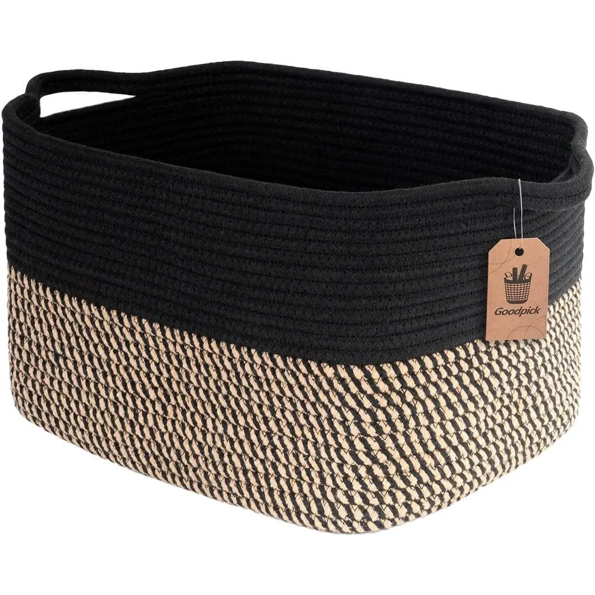 Cube Storage Bins - Towel, Book, Cloth, Shoes, Closet Shelf Woven Baskets for Office, Baby Laundry, Toys, 13''x10''x9''