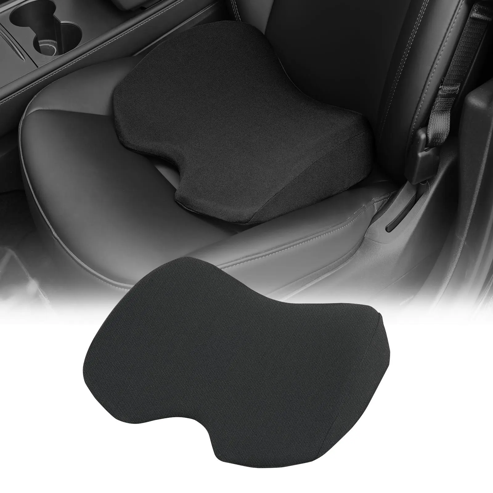 Nilight Black Mesh Memory Foam Wedge Car Seat Cushion - Supportive Seat Pad & Insert, Car Interior Accessory for Driving, Sciatica & Tailbone Pain Relief, Drive Visibility Enhancer, Car Seat Cushions For Driving