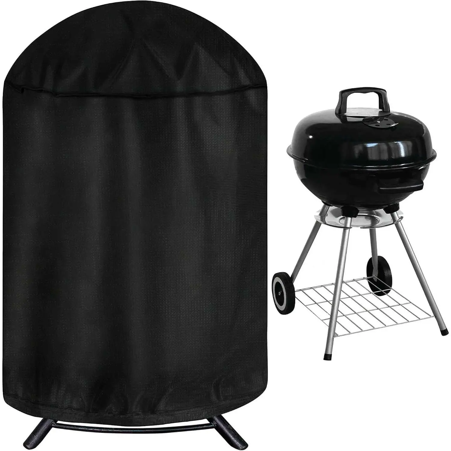 iCOVER Round Grill Cover, 29" Dia x 38" H Dome Smoker Cover, Waterproof Charcoal Kettle Grill Cover, UV Resistant BBQ Cover, Outdoor Barbecu DL260808C07