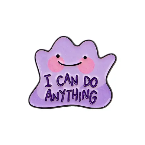 I CAN DO ANYTHING  Anime Cartoon Alloy Brooch Pin, Cute Kawaii Style Badge Accessory, Perfect Gift for Friends, Party Mini Accessory