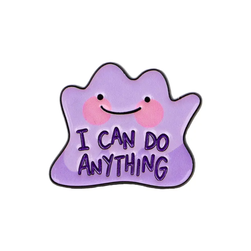 I CAN DO ANYTHING Anime Cartoon Alloy Brooch Pin, Cute Kawaii Style Badge Accessory, Perfect Gift for Friends, Party Mini Accessory