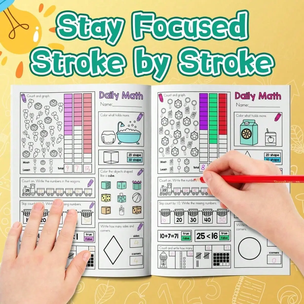 Everyday Math Activity Workbook – Mixed Practice with Number Skills and Calculations, Fun Color-by-Math Pages, Word Problems and Logic Tasks, Clear Step-by-Step Exercises, Builds Number Sense, Focus and Confidence