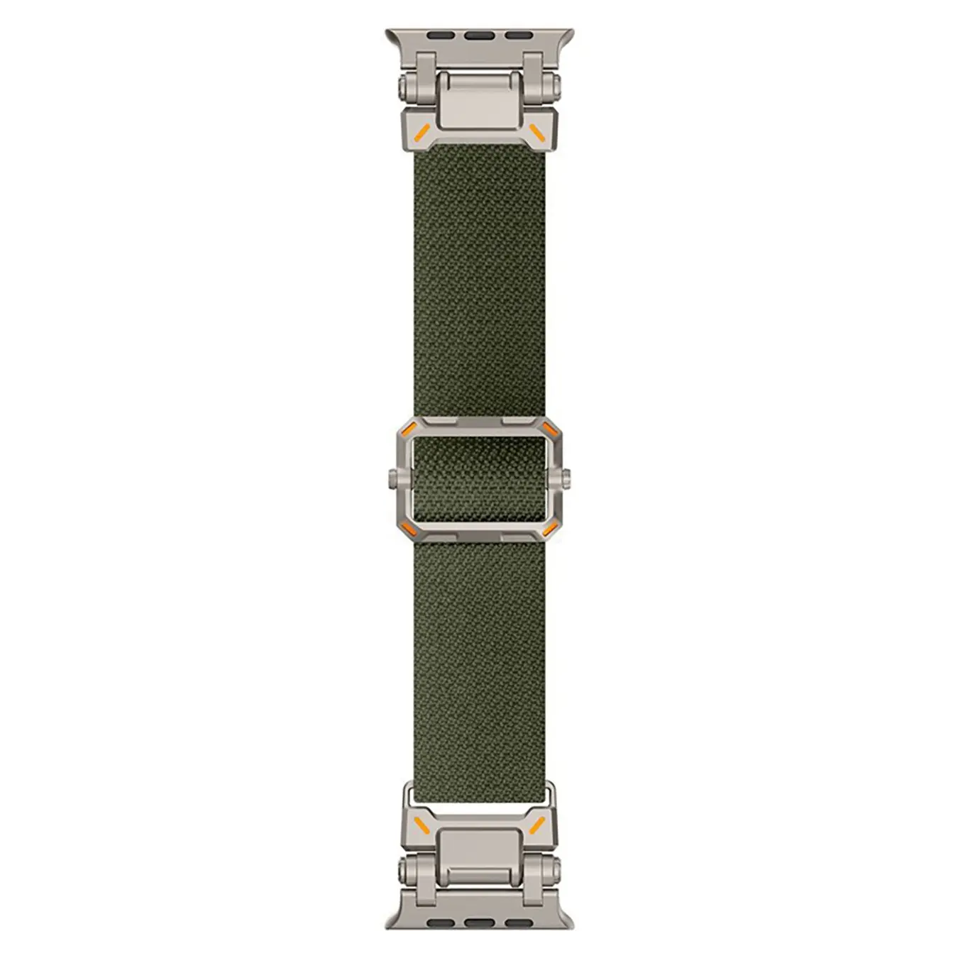 Articulated Titanium Nylon Band for Apple Watch Ultra, Woven Fabric Strap with Precision Hinge Connectors, Durable and Comfortable