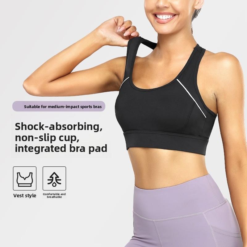 Large size sports underwear large chest shock-proof no steel ring shock-absorbing vest workout tops