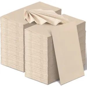 300 Count Disposable Paper Napkins Bulk  Paper Towels Disposable Hand Towels for Bathroom Eco Unbleached Brown Dinner Napkins