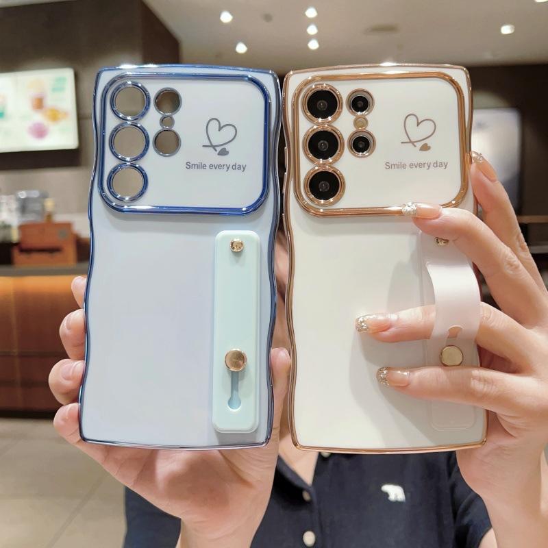 New Wave Heart Design  Phone Cover Girly Universal Camera Protector Shockproof Cases for S25/S24/S23/S22 HN8