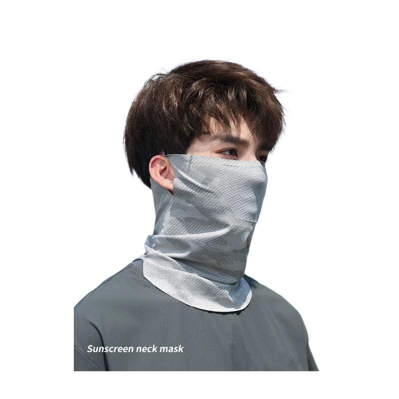 Breathable UV Protection Face Cover for Men Summer Outdoor Cycling Fishing Hiking Lightweight Ice Silk Mask