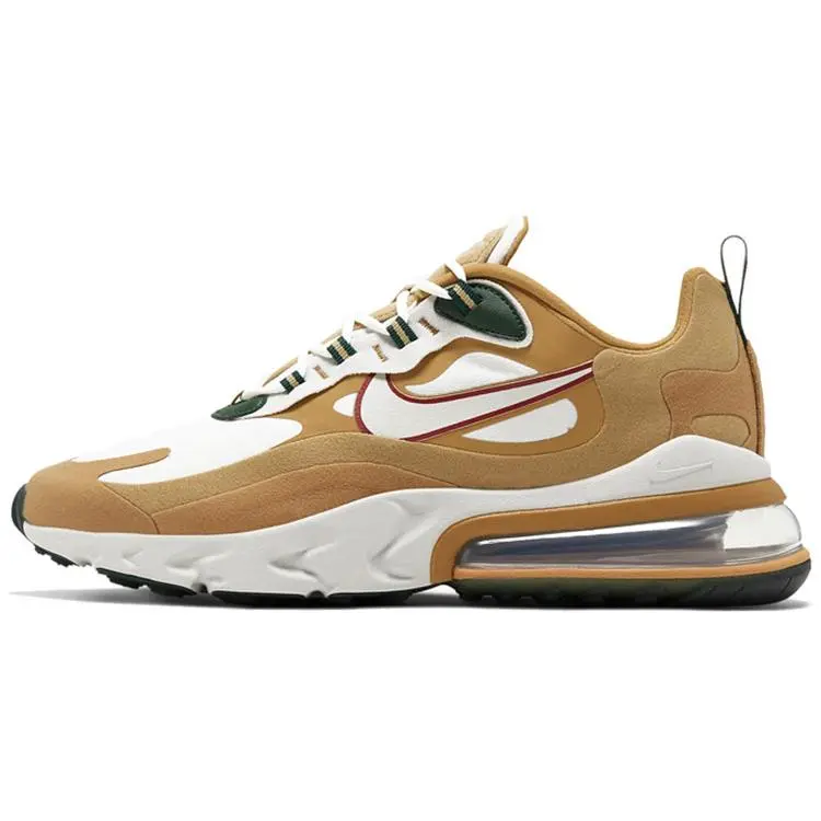 Nike Air Max 270 React Reggae Men's Low-Top Casual Running Shoes with Air Cushion and Textile-Synthetic Upper Verifiable, with credentials and supporting global authentication