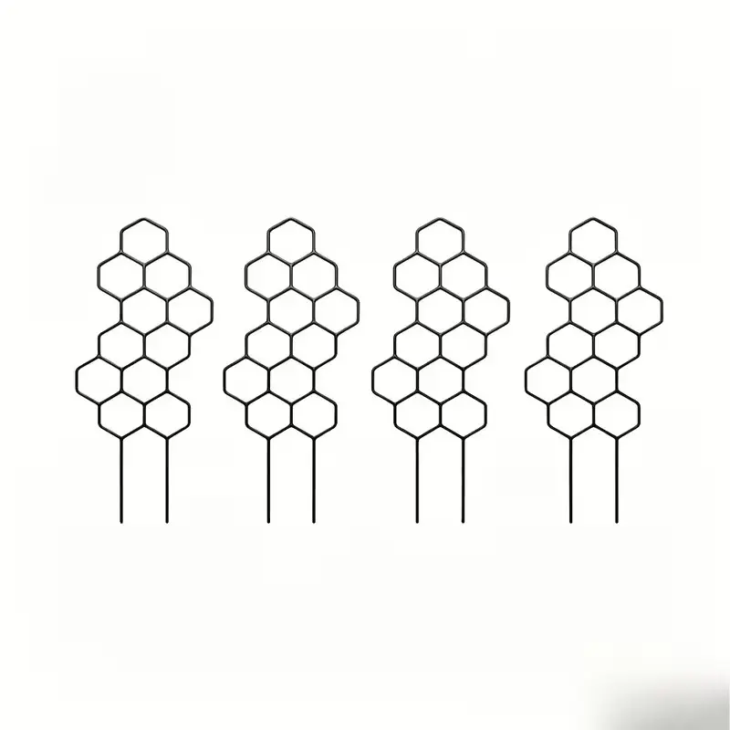 4-Piece Plant Climbing Frame Set, Rust-Resistant Design, Space-Saving Garden Support for Potted Vines, Flowers, Vegetables, Indoor/outdoor Use, Climbing Plant Stand