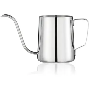 Pour Over Kettle, Gooseneck Spout Coffee Tea Pot,12OZ Hanging Ear Hand Blunt Long Narrow Drip Cup Gooseneck Kettle, Camping Coffee Pot for Travel Outdoor(Stainless Steel)