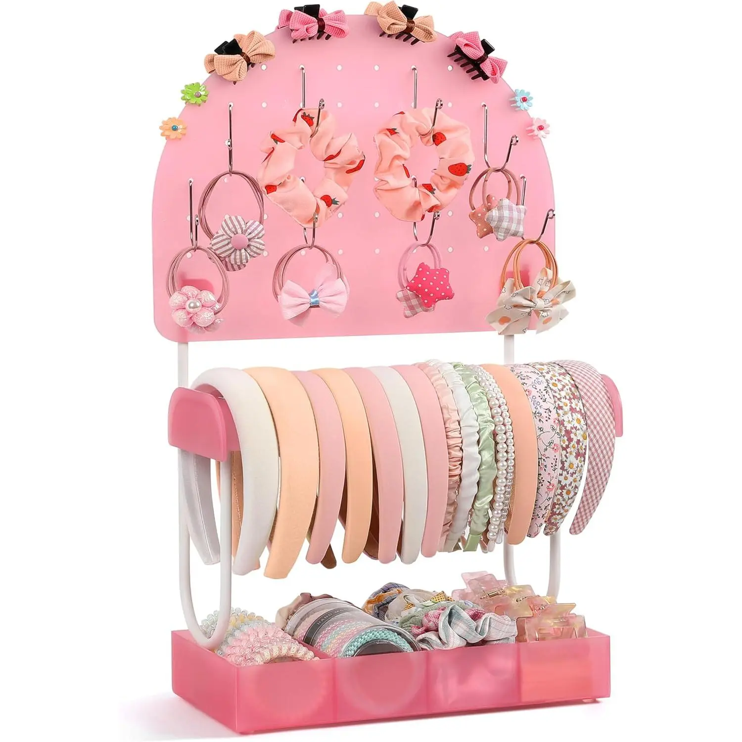 Hair Accessories Organizer, Headband Holder Organizer,Versatile Hair Tie Holder for Girls,, Women,Headband Organizer Stand for Hair Tie Claw Clip Bow