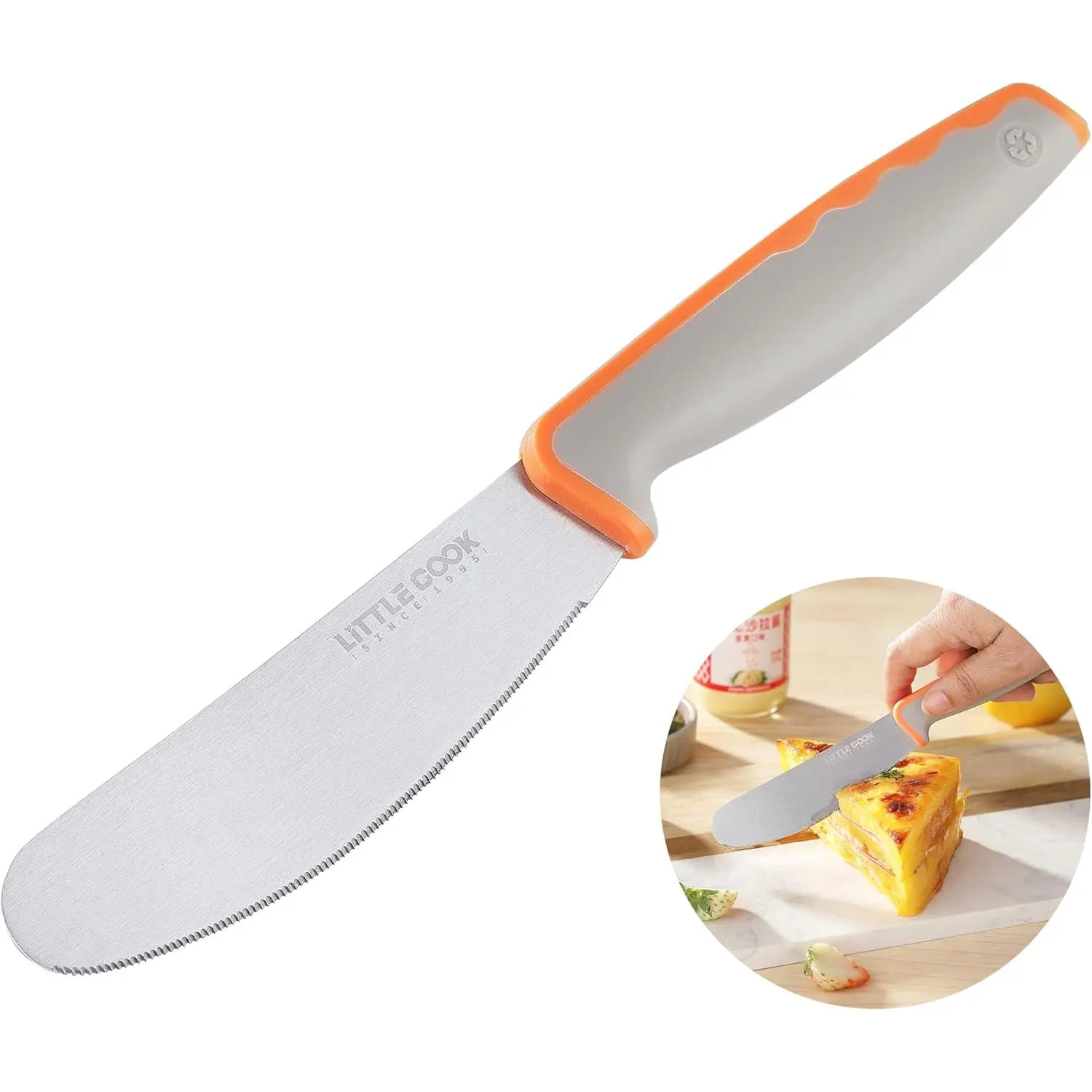 Butter Knife Spreader 4.7 Inch Sandwich Butter Spreader Knife, Stainless Steel Spreaders with Serrated Edge, Great for Butter Cheese Peanut Sandwich Jam, Dishwasher Safe