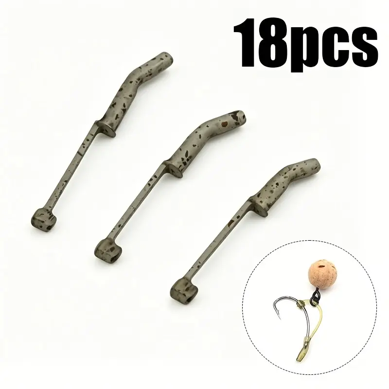 18pcs European Carp Fishing D-Rig Kicker Accessories, Tungsten/lead Hook Aligner, Essential for Ronnie Rig, Anti-Bottom Rig, Reduces Tangles