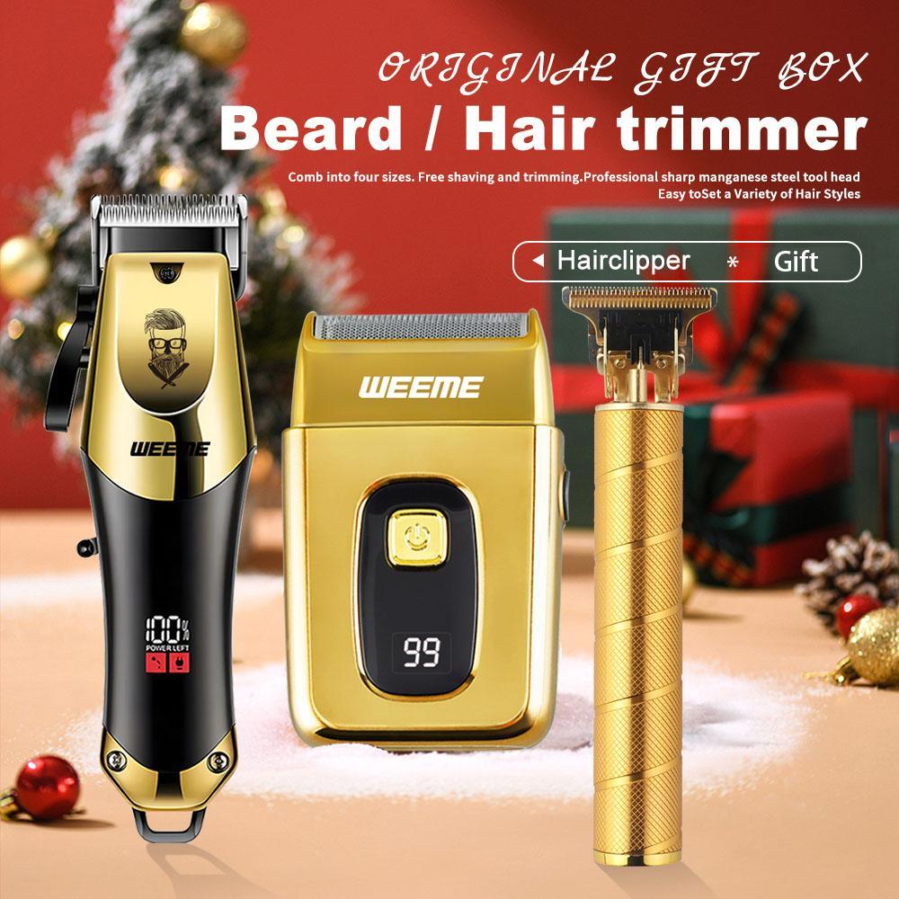 Weeme Electric Shaver Set, USB Rechargeable Trimmer, Includes Limit Comb, Lightweight Portable, Ideal for Travel and Home Use