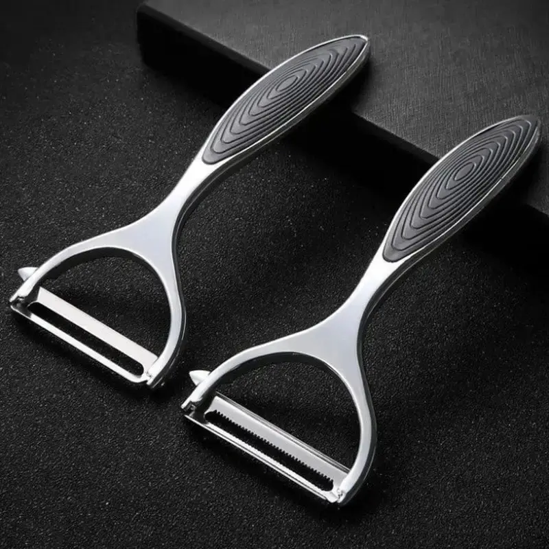 Vegetable Peeler 1 Piece 2 Colors Black Green Stainless Steel Multifunctional Potato Carrot Slicer Lightweight Easy To Clean Space Saving Kitchen Cooking Tool For Fruit