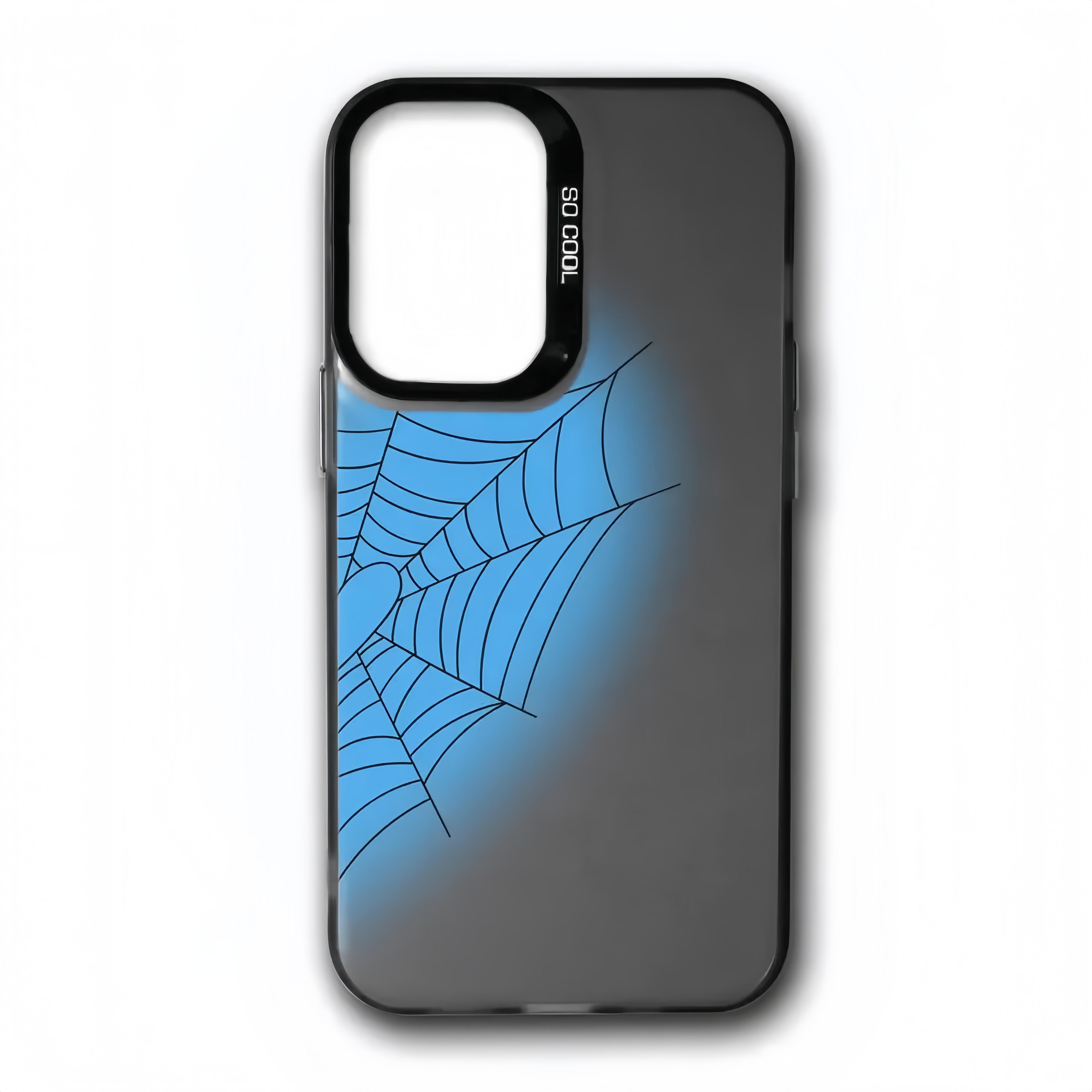 Love Spider Web Phone Cases for iPhone 11-17 Pro Max/ Plus/ Samsung S22-S25 Ultra Protective Case - Shockproof Cover, Couple Gift, BFF Gifts Cellphone Smartphone for Boys Girls