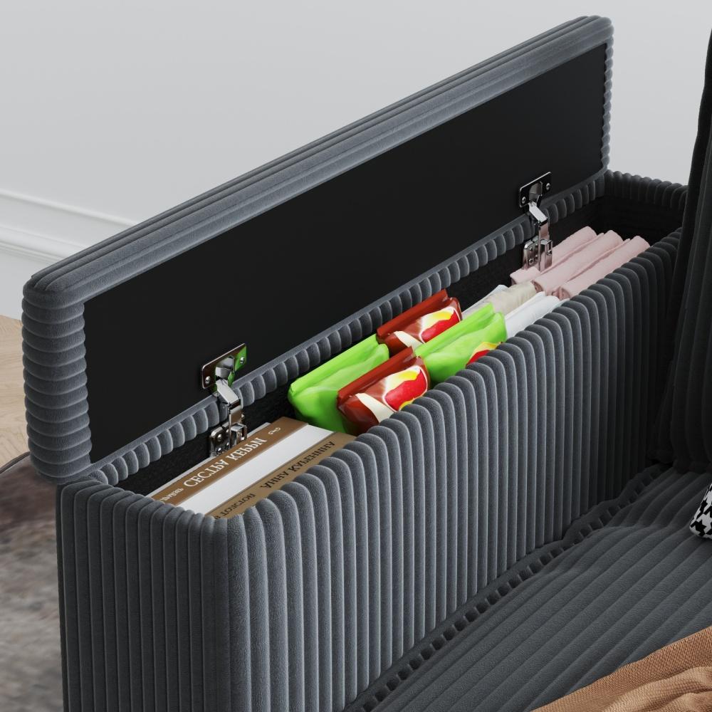 L-shaped 6-seater 133.4'' * 94.4'' Corduroy Sofa, Large Storage Armrests with Center Console, USB Charging, Left and Right Seats Can Be Switched Couch L-shaped 6-seater 133.4'' * 94.4'' Corduroy Sofa, Large Storage Armrests with Center Console, USB Charging, Left and Right Seats Can Be Switched Couch