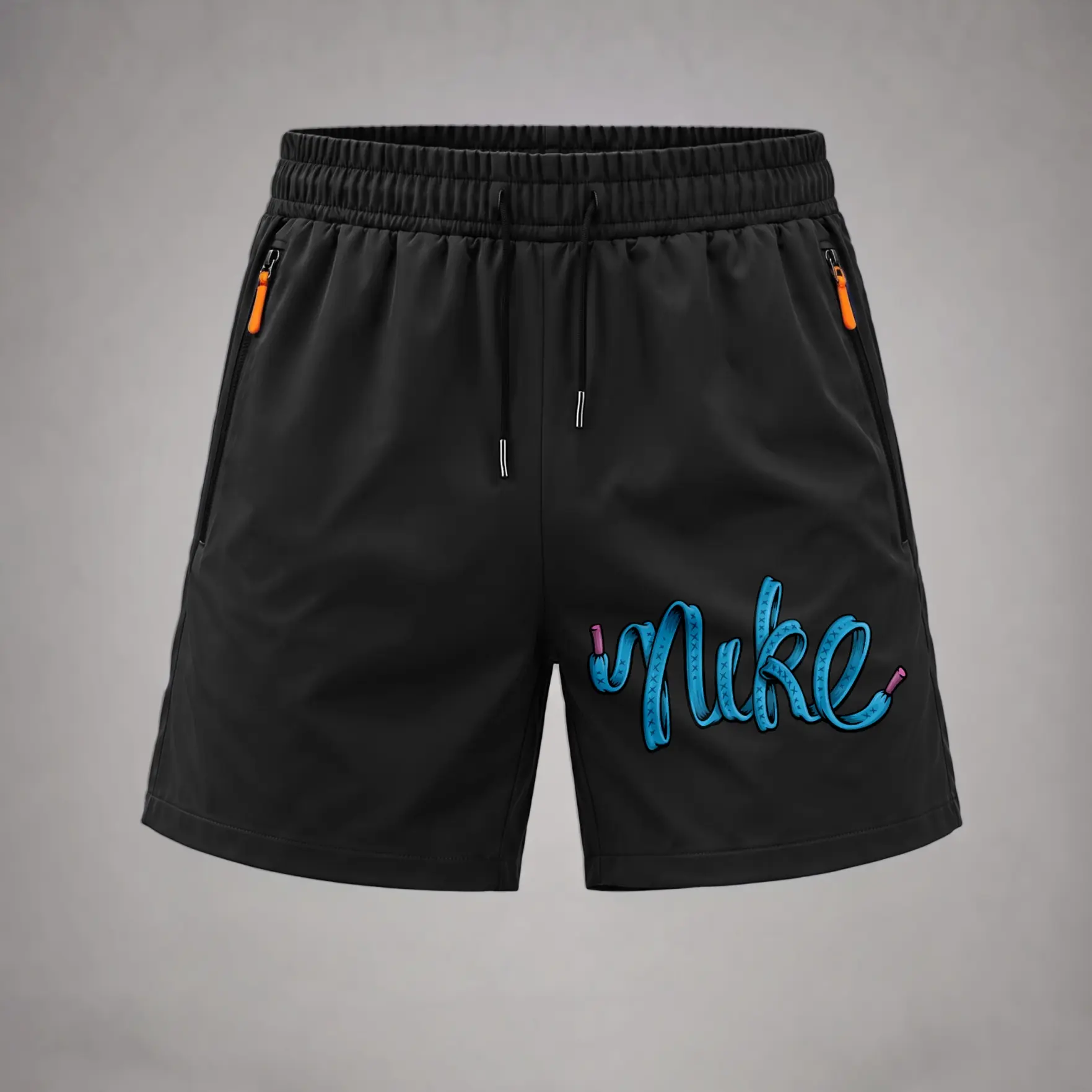 Men’s Shoelace Graphic Shorts, Creative 3D Lace Style Print Design Inspired by Sneaker Laces, Unique Streetwear Look, Lightweight Quick Dry Casual Shorts for Beach, Travel & Summer Outfits
