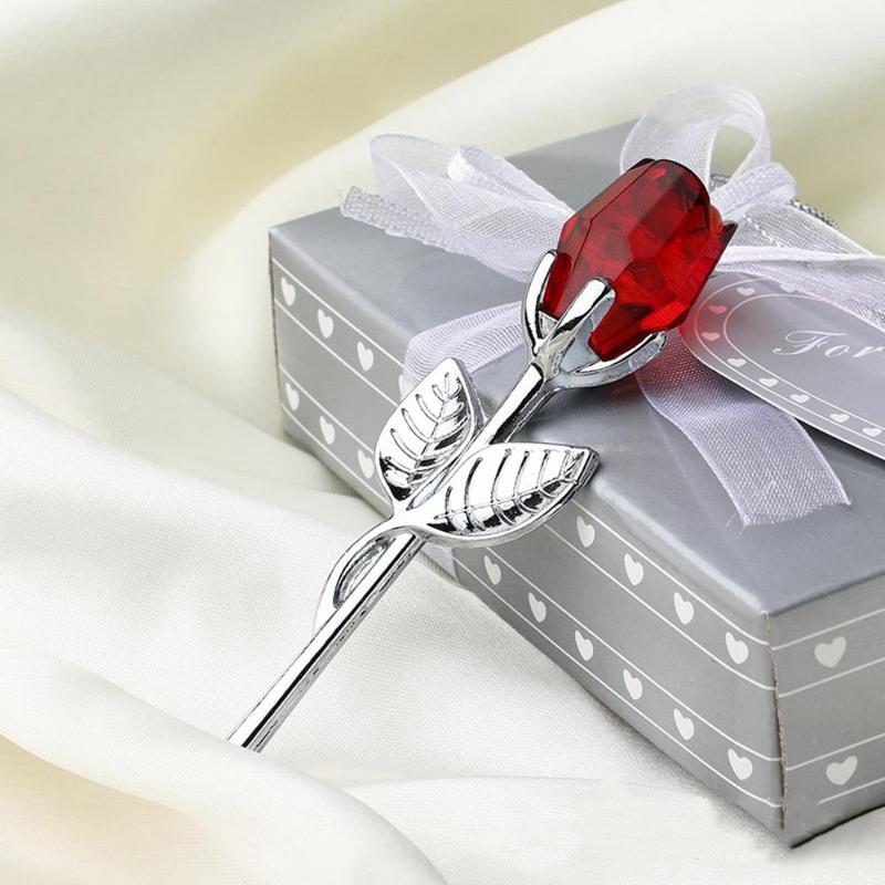 Metal Rod Acryl Rose Gift Box Set, 3pcs/set Artificial Rose Flower Gift Set, Rose Design Party Favors, Wedding Engagement Gift for Women & Men, Beautiful Gift Box